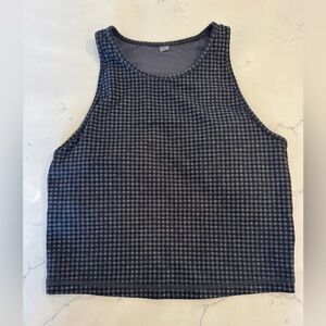 Vuori Elevation Plyo Tank in Charcoal Heather Gingham